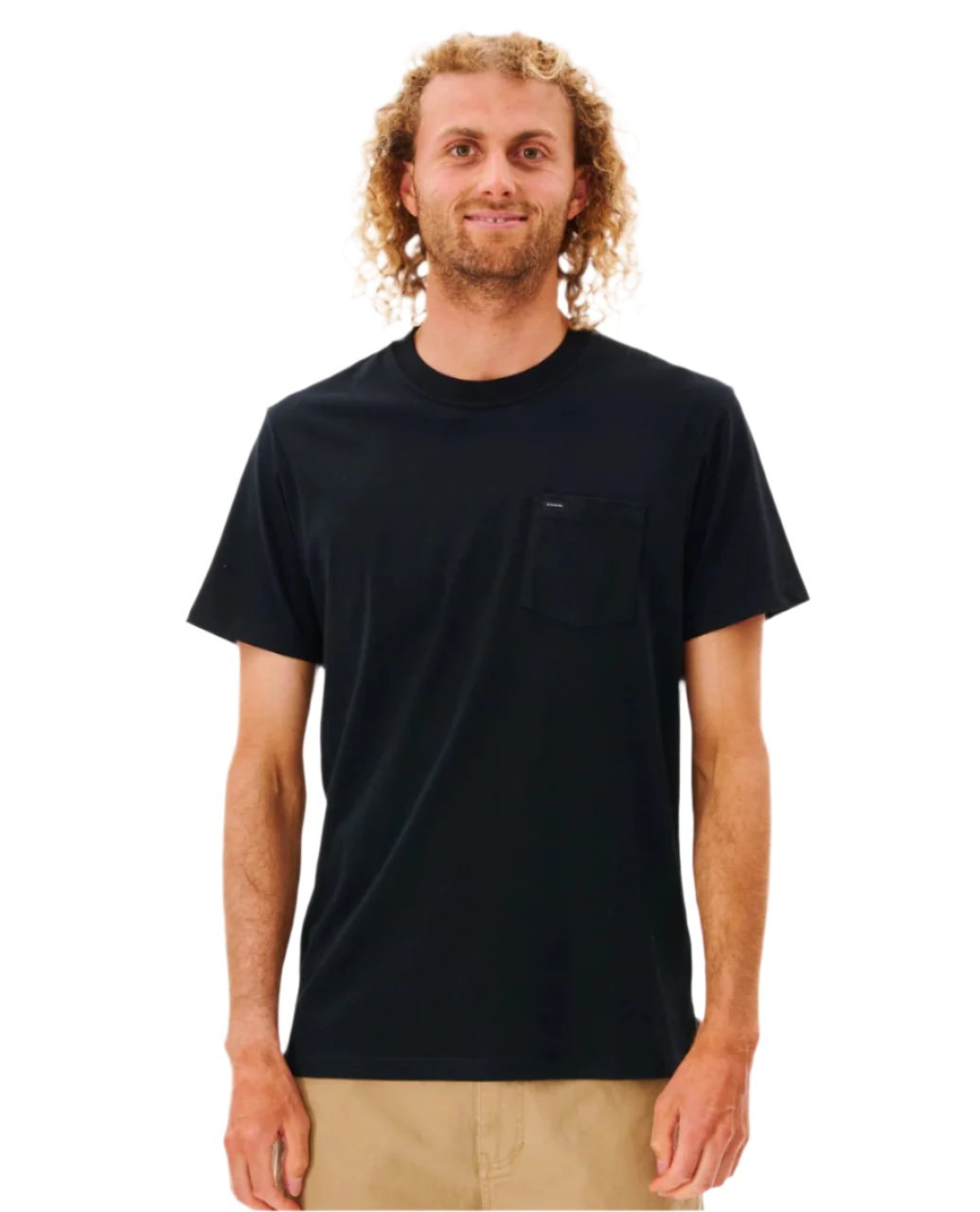 plain black pocket tee