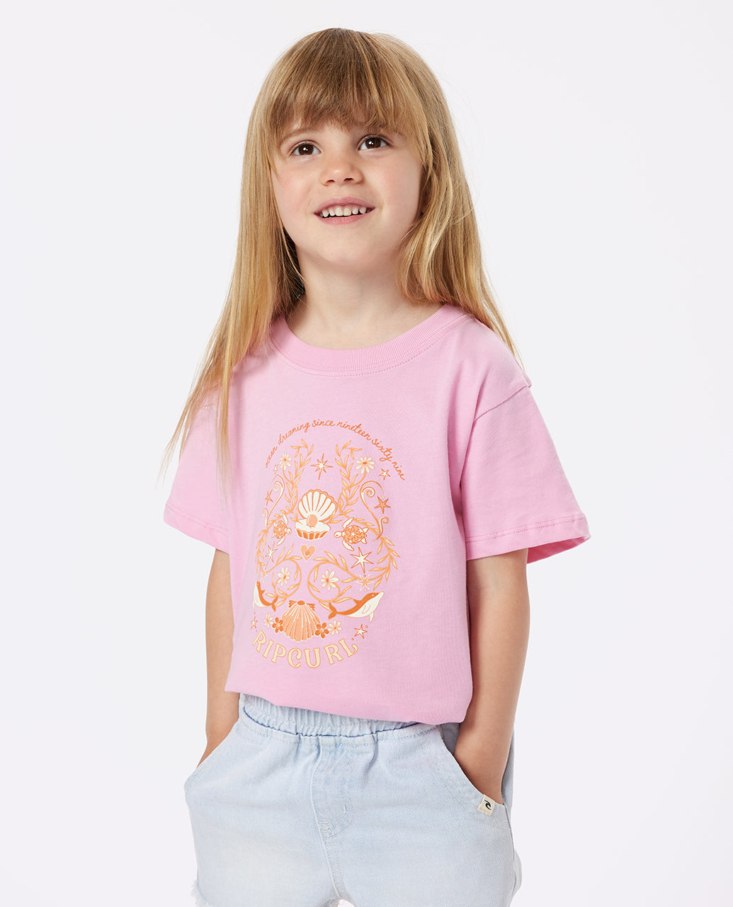 Rip Curl Women Sunkissed Dreams Art Tee -Girl 01CJTE