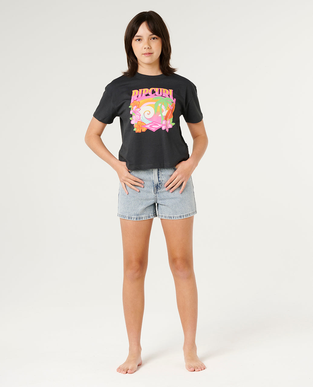 Rip Curl Girl Tropical Dawn Crop Tee- Girl 06QGTE