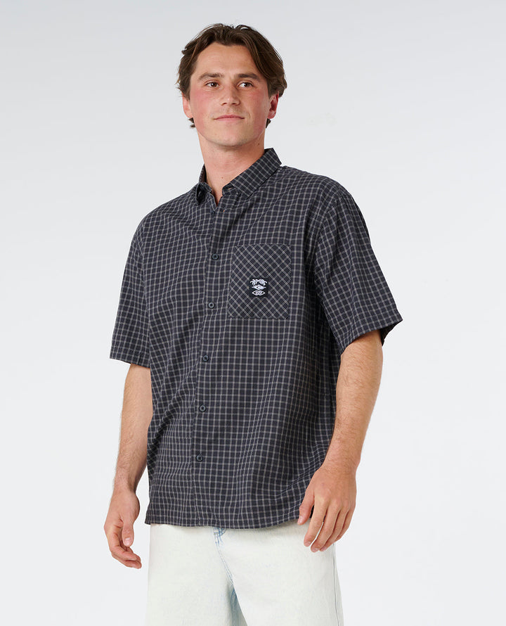 Rip Curl Men Liquid Trips Check S/S Shirt 06WMSH