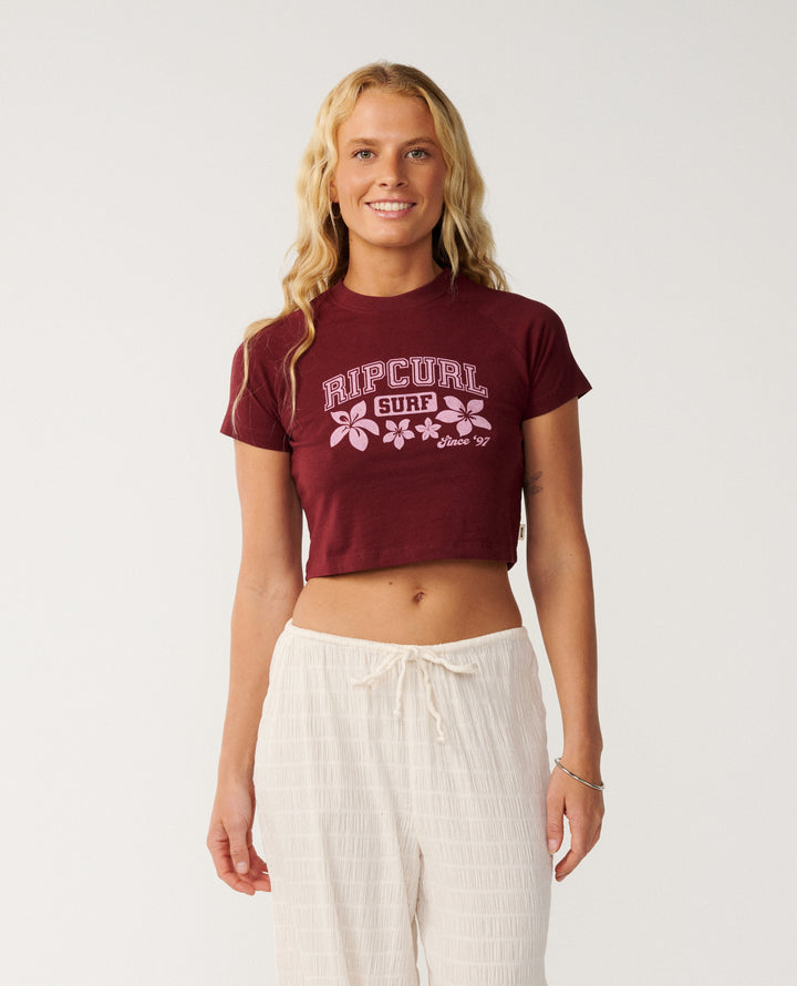 Rip Curl Women Retro Swell Baby Tee 0P6WTE