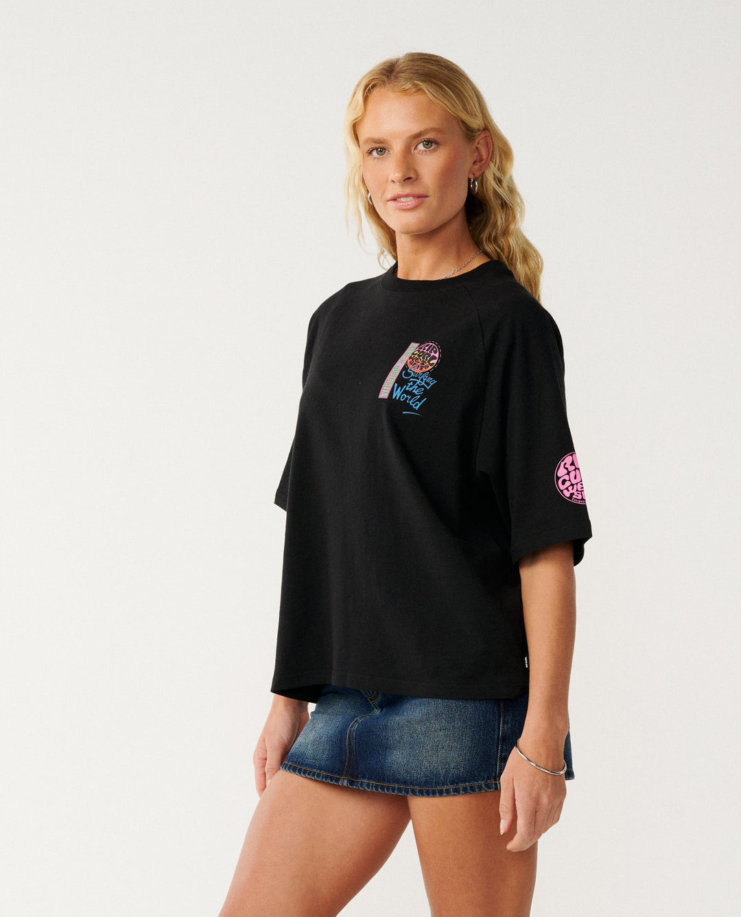 Rip Curl Women Surf The World Boxy Tee 0QMWTE