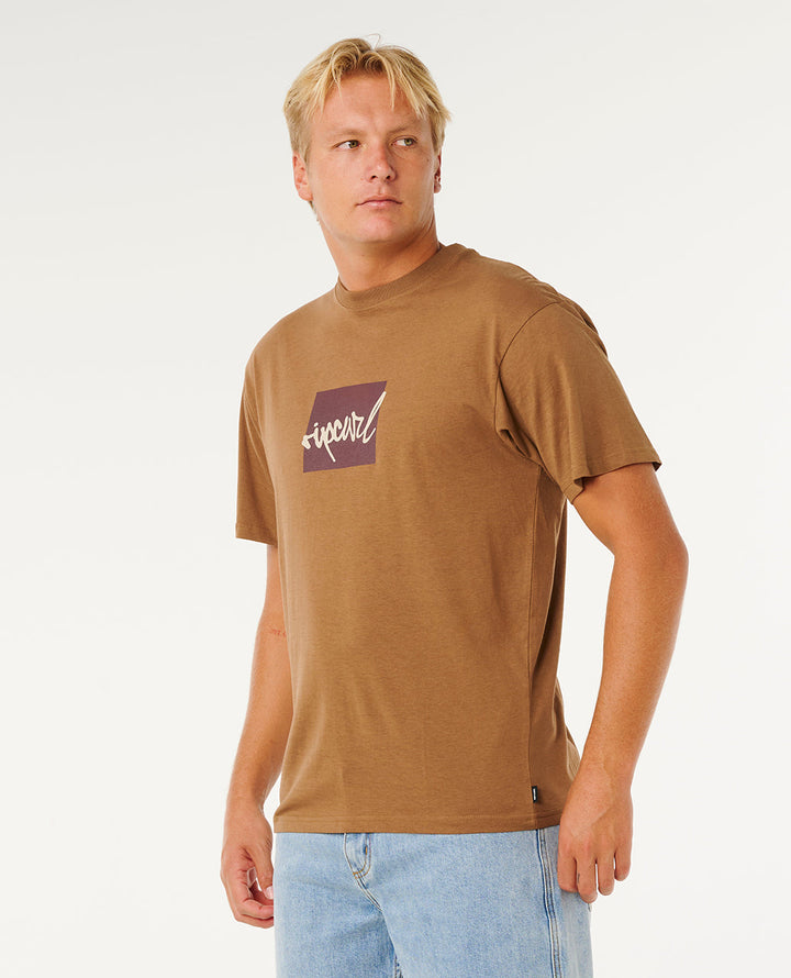 Rip Curl Men Rip Script Icon Tee 0X8MTE