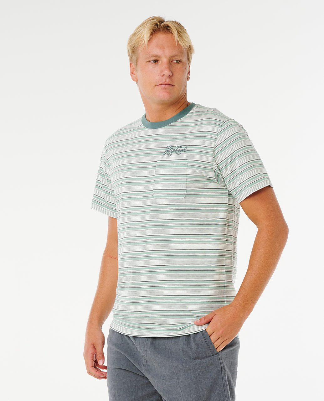 Rip Curl Men Pacific Rinse Stripe Tee 0XAMTE