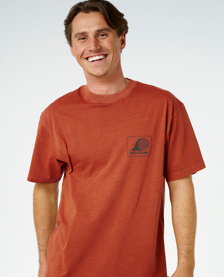 Rip Curl Men Aots Rolling Wave Tee 0ZFMTE