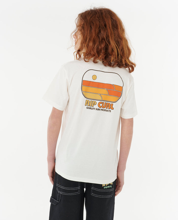 Rip Curl Boy Surf Revival Lined Up Tee -Boy 12NBTE
