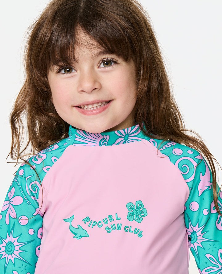 Rip Curl Girl Sunshine Ls Rash Vest Set-Girl 142JRV