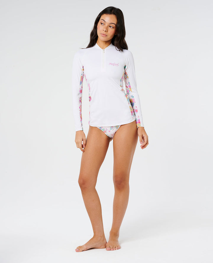 Rip Curl Women Half Moon Bay 1/4 Zip Upf Rv 1A8WRV