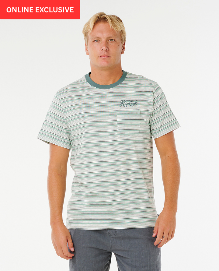 Rip Curl Men Pacific Rinse Stripe Tee 0XAMTE